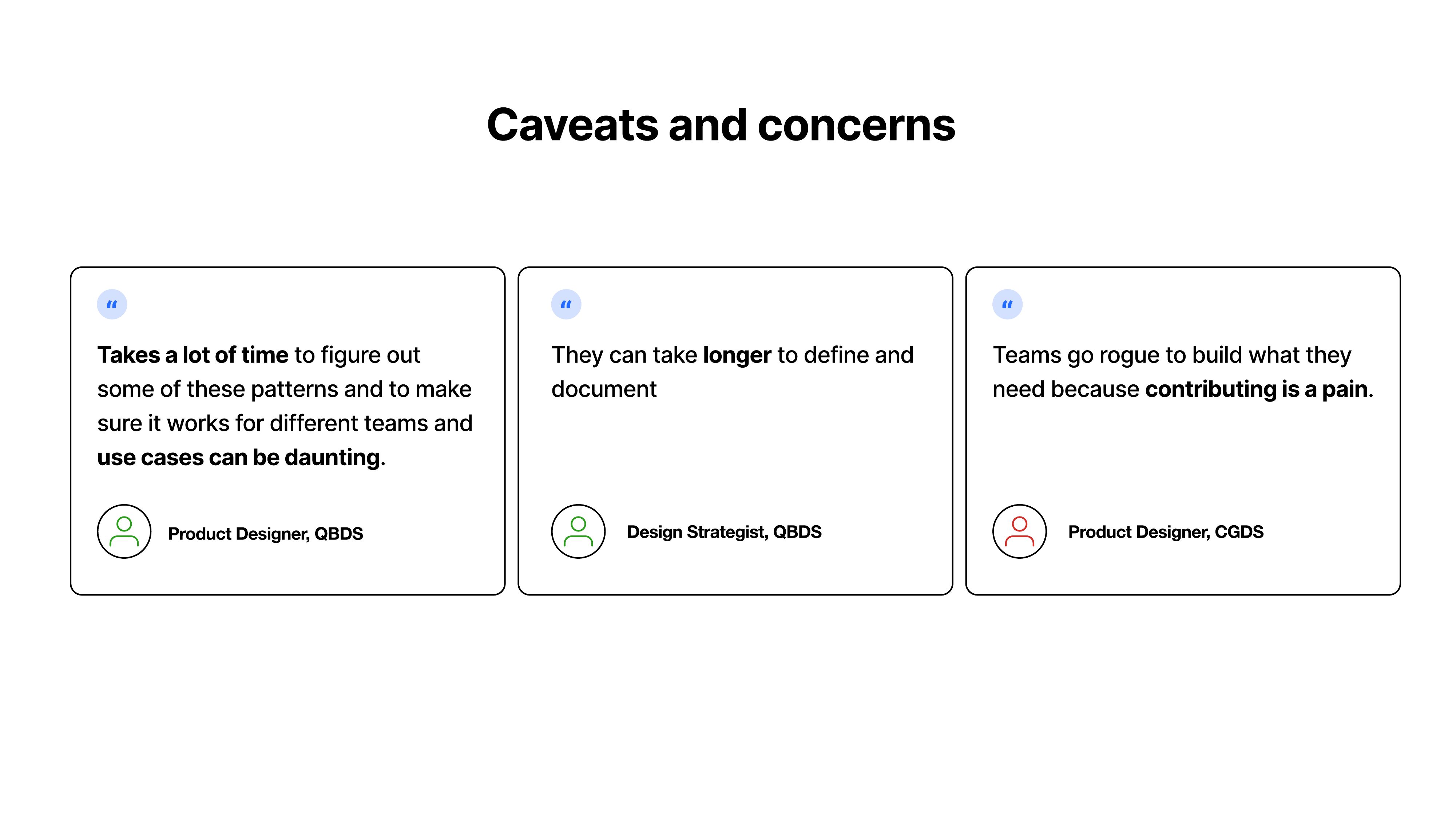Audit spreadsheet of current design system patterns